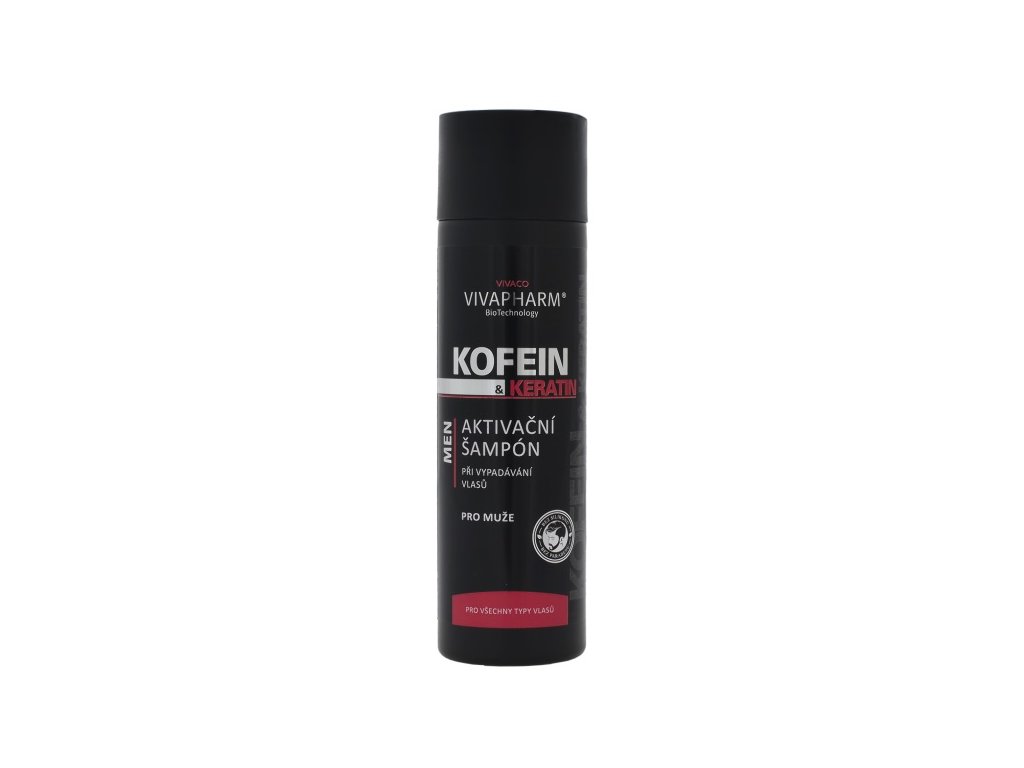 Kofeinový šampon s keratinem pro muže VIVAPHARM 200 ml (95500)