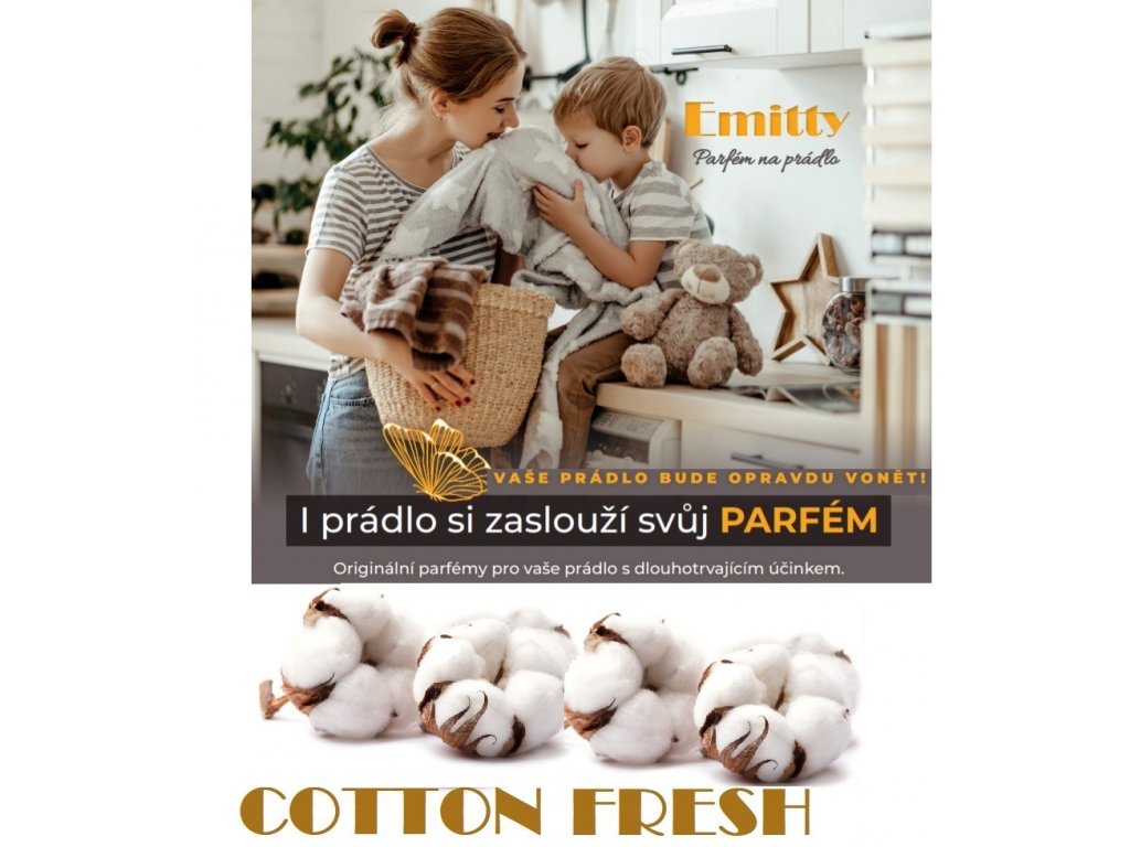 Emitty parfém na prádlo Cotton 10 praní 10ml