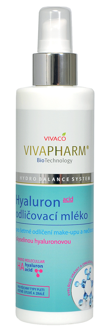 Odličovací mléko s kyselinou hyaluronovou VIVAPHARM 200ml (950304)
