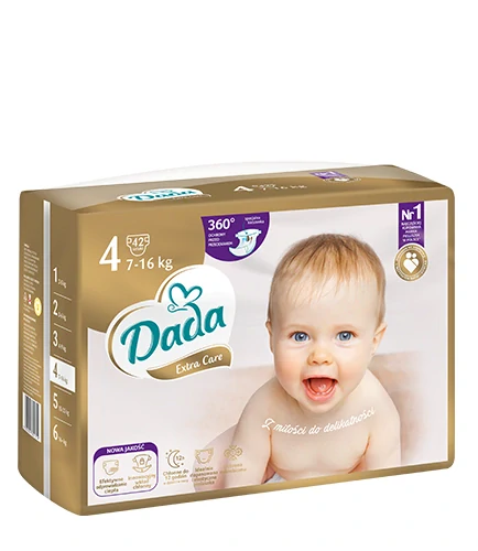 Dada dětské plenky Extra Care, vel 4, 7-16 kg, 42 ks