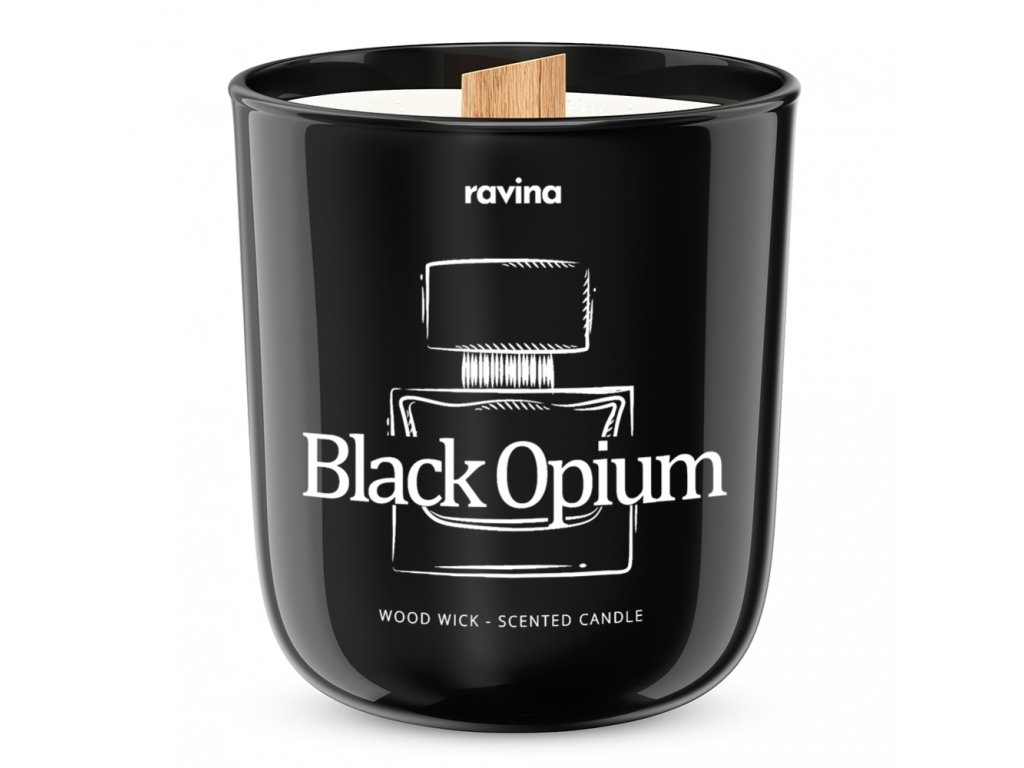 Ravina vonná sójová svíčka Black Opium 175g