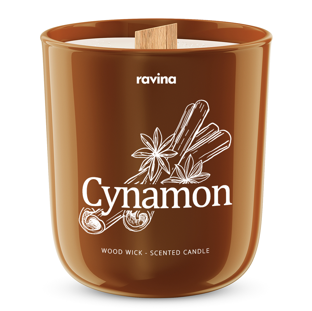 Ravina vonná sójová svíčka Skořice 175g