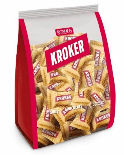 Roshen Johnny Kroker oplatek čokoládový s kakaovým krémem 500g