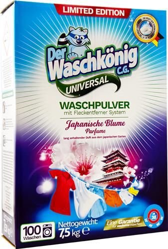 Waschkönig prací prášek Universal Japanese Flowers 7,5kg / 100 praní