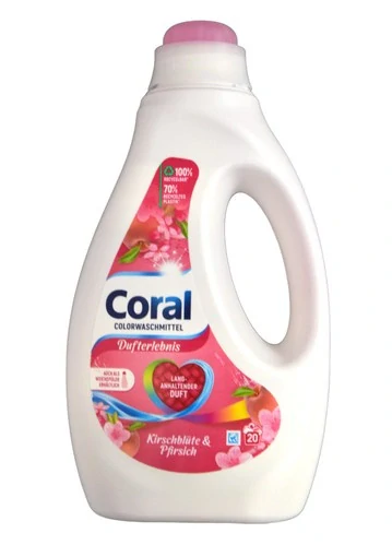 Coral prací gel Color Kirschblute Pfirisch 1 l / 20 praní