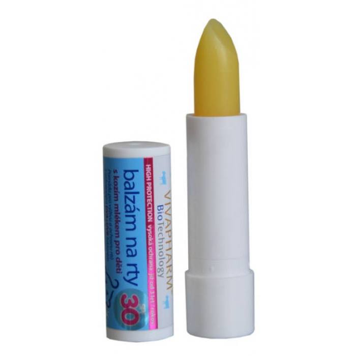 Balzám na rty s kozím mlékem pro děti SPF 30 VIVAPHARM 4,2 g (952150)