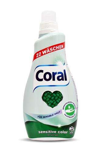 Coral prací gel Sensitive Color 1,1l / 22 praní