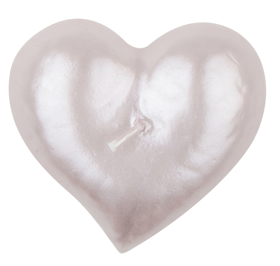 Svíčka srdíčko růžové LAK 8 x 7 cm (20058)