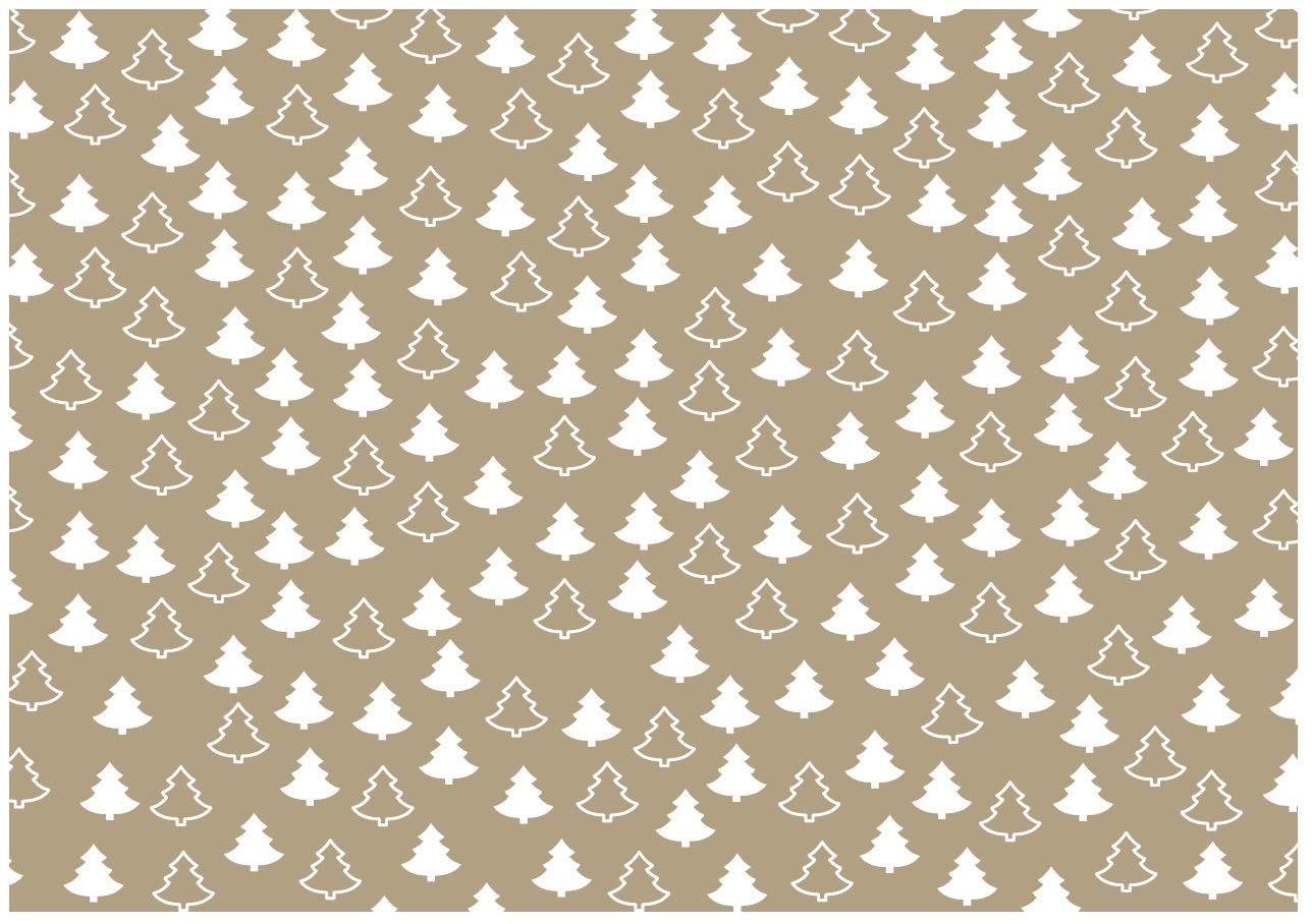 Balicí kraft papír bílý potisk 3 motivy, 70g, 200x70 cm (13201)