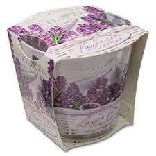 Bartek Candles Lavender Basket - Floral Lavender 115g