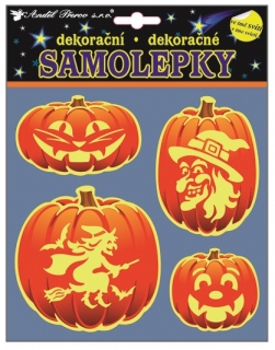 Samolepky svítící ve tmě dýně 23x18 cm 10407 (10407)