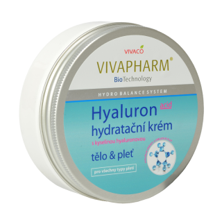 Hydratační krém s kyselinou hyaluronovou VIVAPHARM  200 ml (950308)
