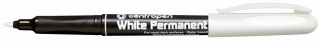 Popisovač permanentní tenký WHITE PERMANENT BÍLÝ,CENTROPEN (991008)