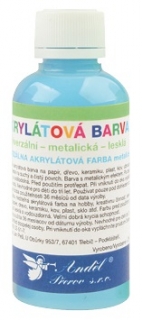 Barvy na textil, na světlé materiály, svítící ve tmě 50g-6. NEON MODRÁ