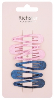 Sponky se třpytkami 5 cm 6 ks (6201)