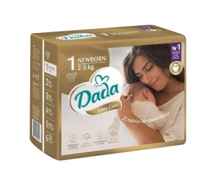 Dada dětské plenky Extra Care, vel 1, 2-5 kg, 26 ks
