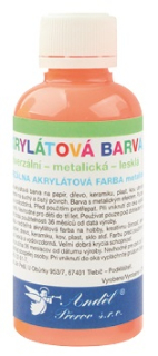 Barvy na textil, na světlé materiály, svítící ve tmě 50g-2. NEON ORANŽOVÁ (6104-02)