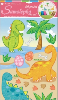 Samolepky na stěnu dinosauři 50x32cm