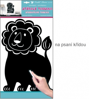 Tabulka samolepka na psaní křídou lev 40x29cm (10134)