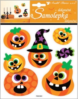 Halloween samolepky dýně 23x18 cm (10214)