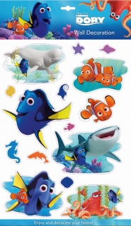 Samolepky na stěnu Disney Hledá se Dory 3D 40x29cm (9939)