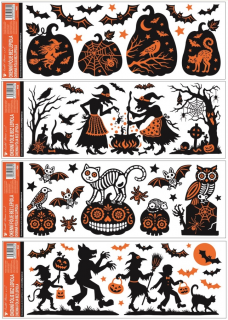 Fólie okenní s glitry Halloween 59x21 cm (966)