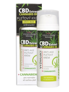 CBD Pleťový krém s cannabidiolem VIVAPHARM 50 ml