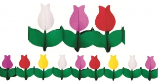 Girlanda 400x21 cm - tulipány (9022)