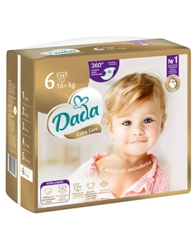 Dada dětské plenky Extra Care, vel 6, nad 16 kg, 34 ks