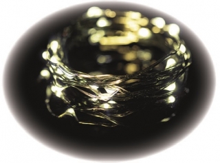 Osvětlení nano zelené 4 m - 40 LED teplá bílá + 5m přívodní kabel + časovač