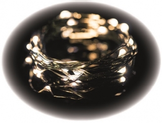 Osvětlení nano zelené 4 m - 40 LED jantarová + 5m přívodní kabel + časovač