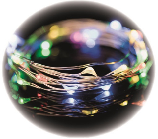 Osvětlení nano stříbrné 1,9m - 20 LED multicolor + časovač (11281)