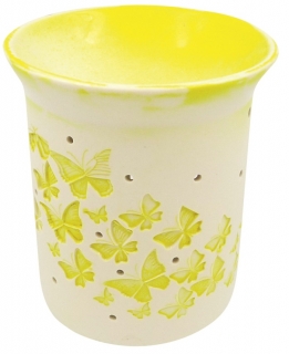 Aromalampa porcelánová s žlutými motýlky 11 cm (19530)